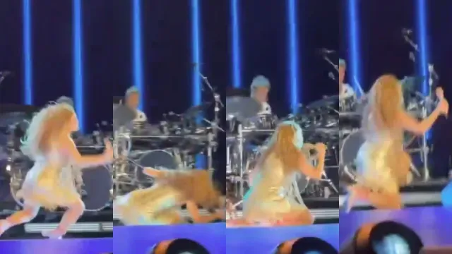 Shakira Falls on Stage in El Salvador