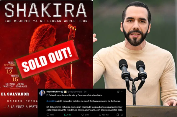 Shakira sells out El Salvador concerts in 24 hours